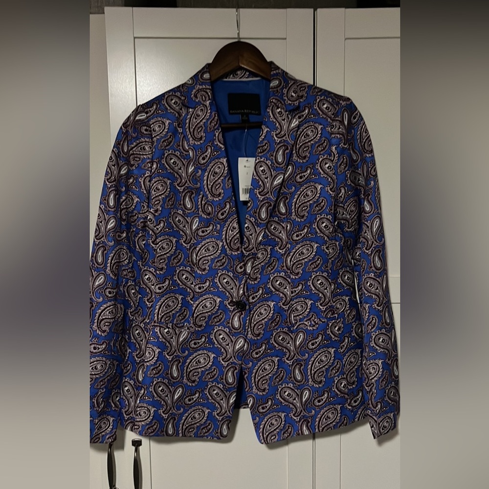 Banana Republic Suit- Paisley blue 2